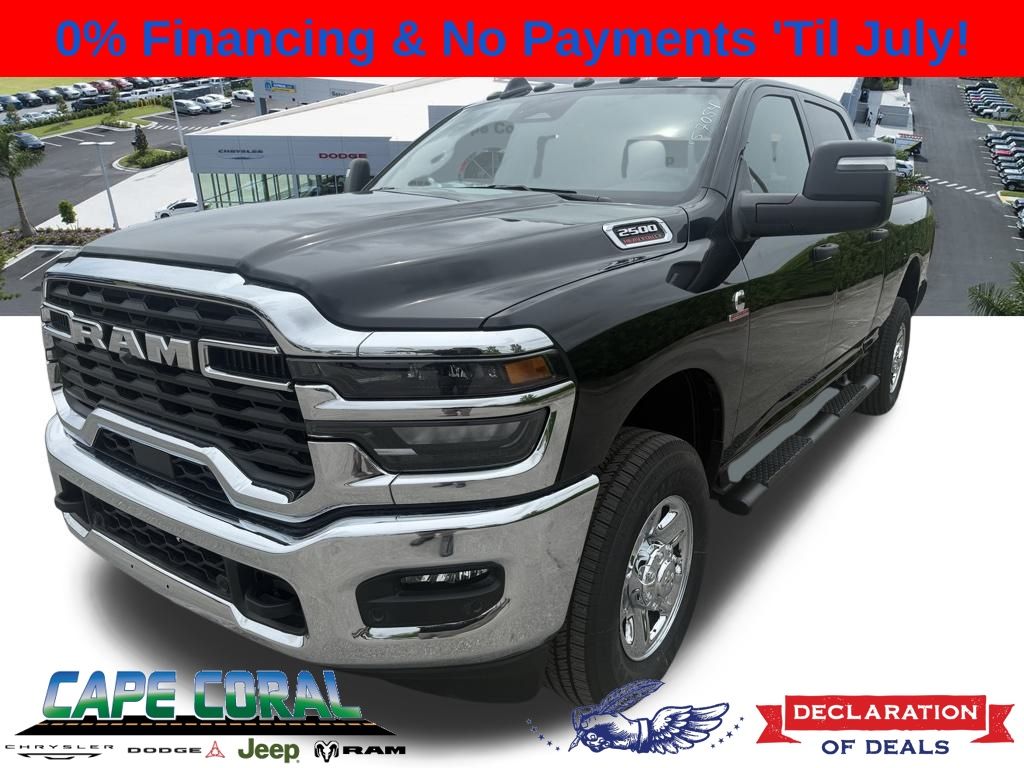 Diamond Black Crystal Pearlcoat 2026 RAM 2500 Tradesman Crew Cab 4WD Pickup Truck Four-Wheel Drive 8-Speed Automatic