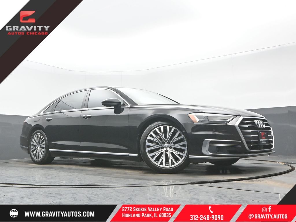 Mythos Black Metallic 2019 Audi A8 L 55 TFSI quattro Sedan All-Wheel Drive 8-Speed Automatic