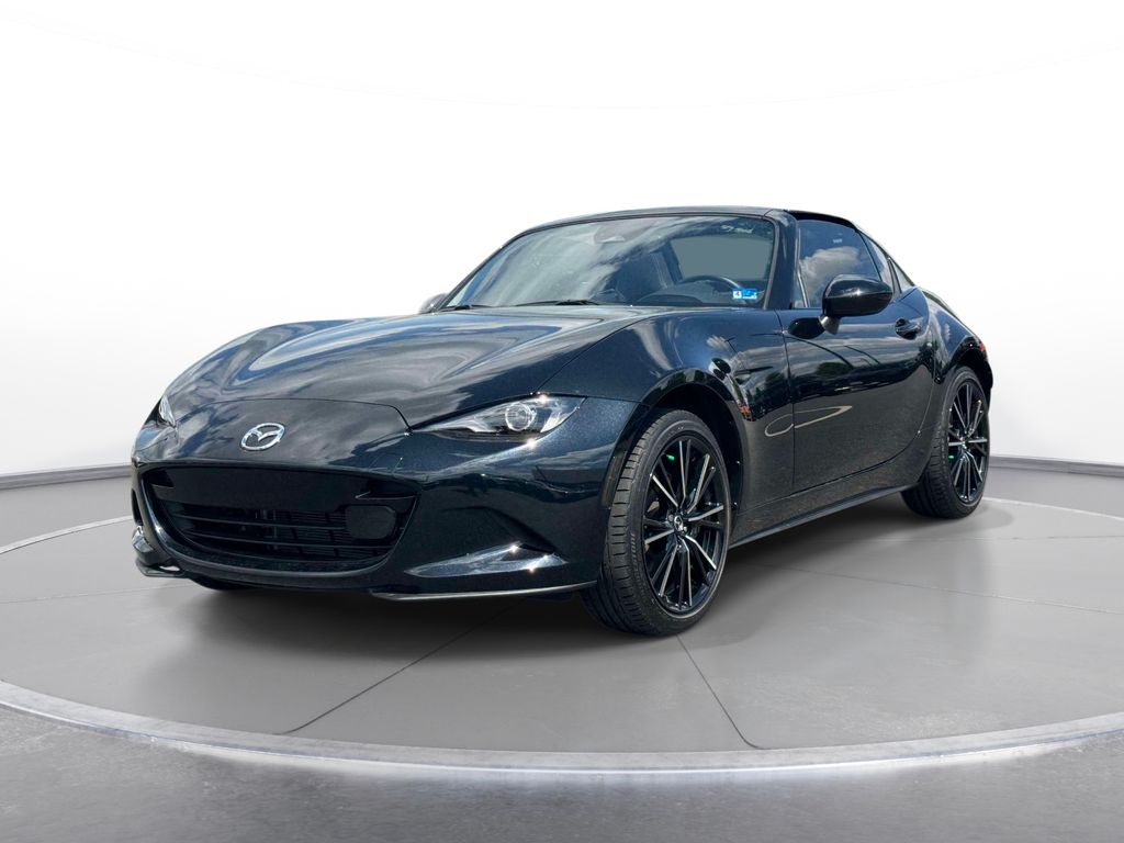 Jet Black 2025 Mazda MX-5 Miata RF Grand Touring RWD Convertible Rear-Wheel Drive 6-Speed Automatic