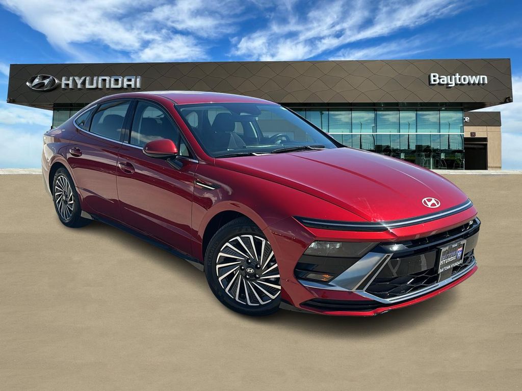 2025 Hyundai Sonata Hybrid SEL Red at DeMontrond Gulf Freeway
