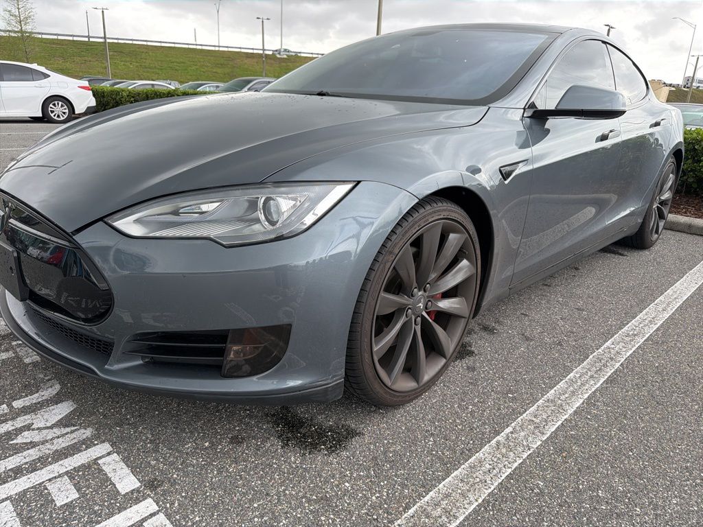 Gray Metallic 2014 Tesla Model S 85 RWD Sedan Rear-Wheel Drive 1-Speed Automatic