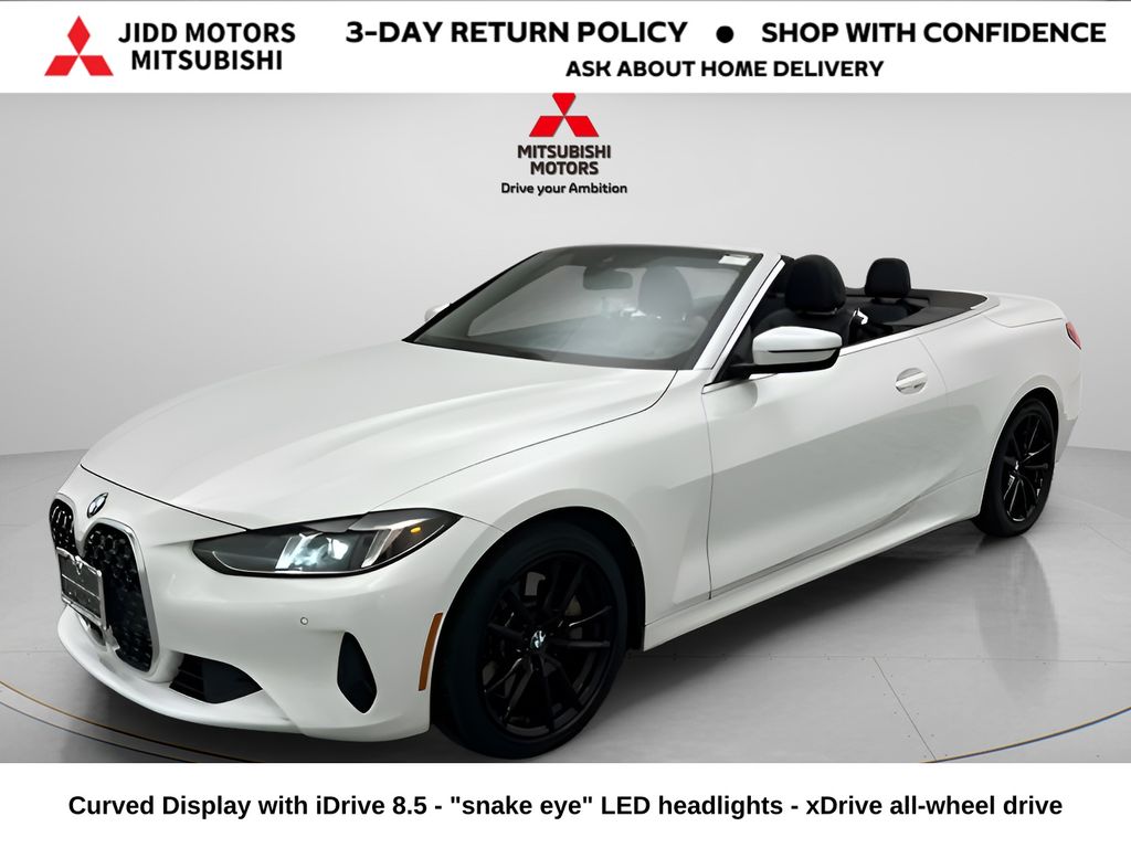 White Metallic 2025 BMW 4 Series 430i Convertible xDrive Convertible All-Wheel Drive 8-Speed Automatic