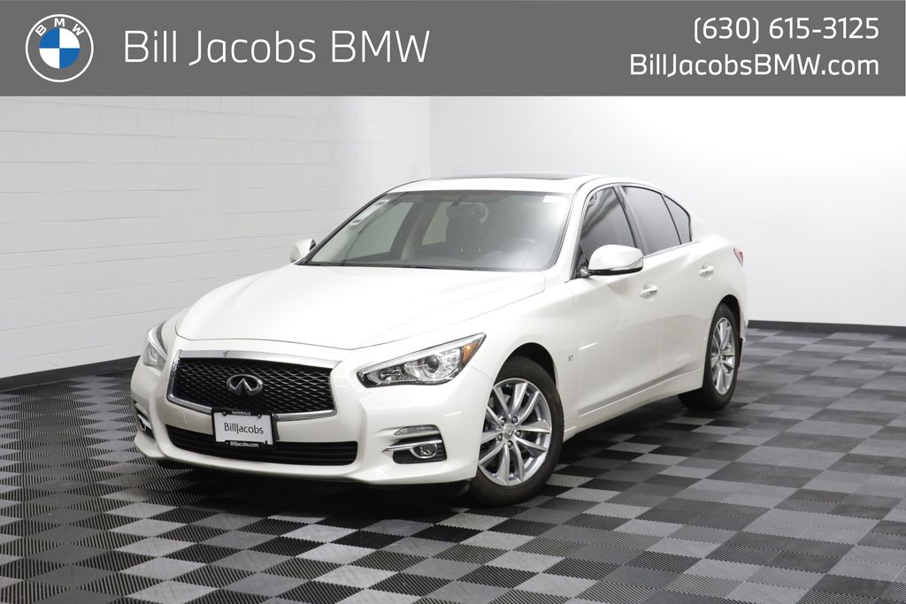 Moonlight White 2015 INFINITI Q50 Sedan All-Wheel Drive 7-Speed Automatic