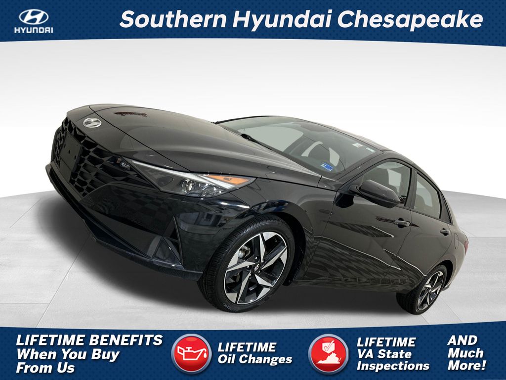 Onyx Black 2023 Hyundai Elantra Sedan Front-Wheel Drive Continuously Variable Transmission