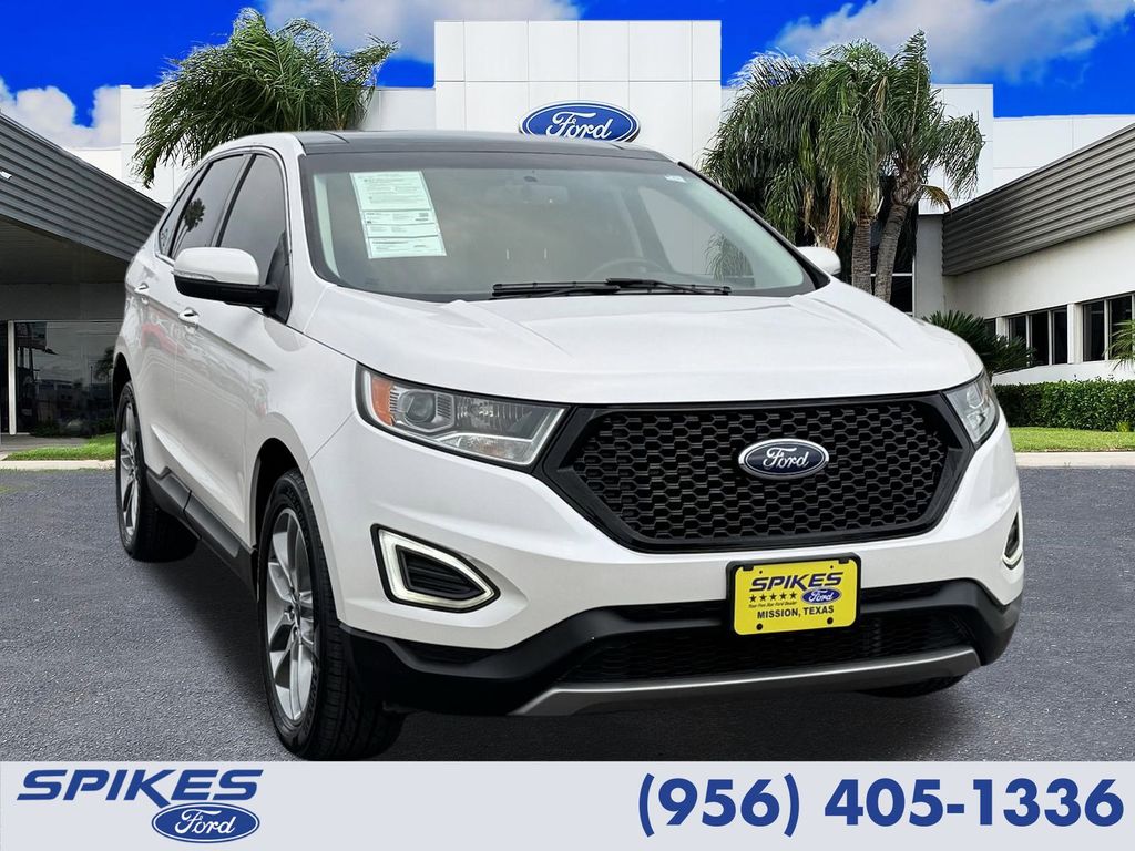 White Platinum Clearcoat Metallic 2018 Ford Edge Titanium SUV / Crossover Front-Wheel Drive 6-Speed Automatic