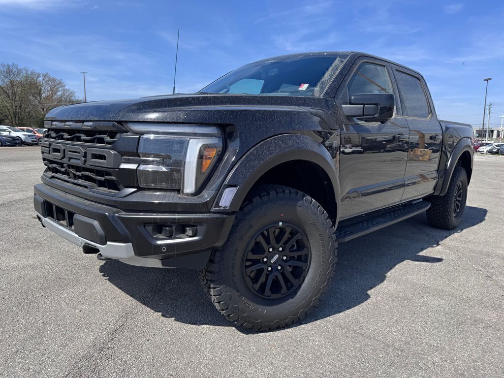 Black Metallic 2025 Ford F-150 Raptor SuperCrew 4WD Pickup Truck Four-Wheel Drive Automatic