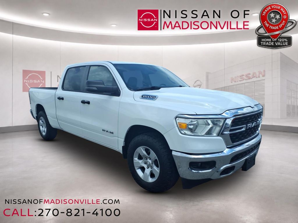 Bright White Clearcoat 2023 RAM 1500 Pickup Truck Four-Wheel Drive 8-Speed Automatic