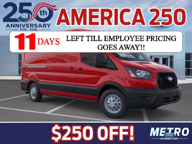 Race Red 2026 Ford Transit Cargo Van All-Wheel Drive