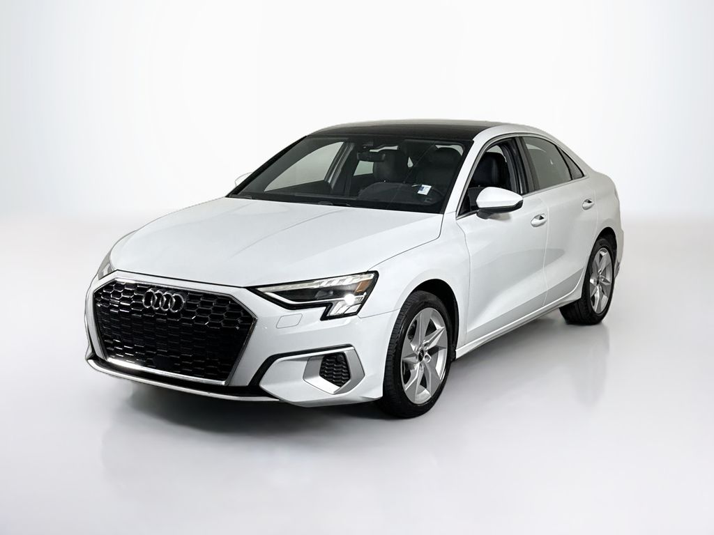 Glacier White 2024 Audi A3 Sedan All-Wheel Drive 7-Speed Automatic