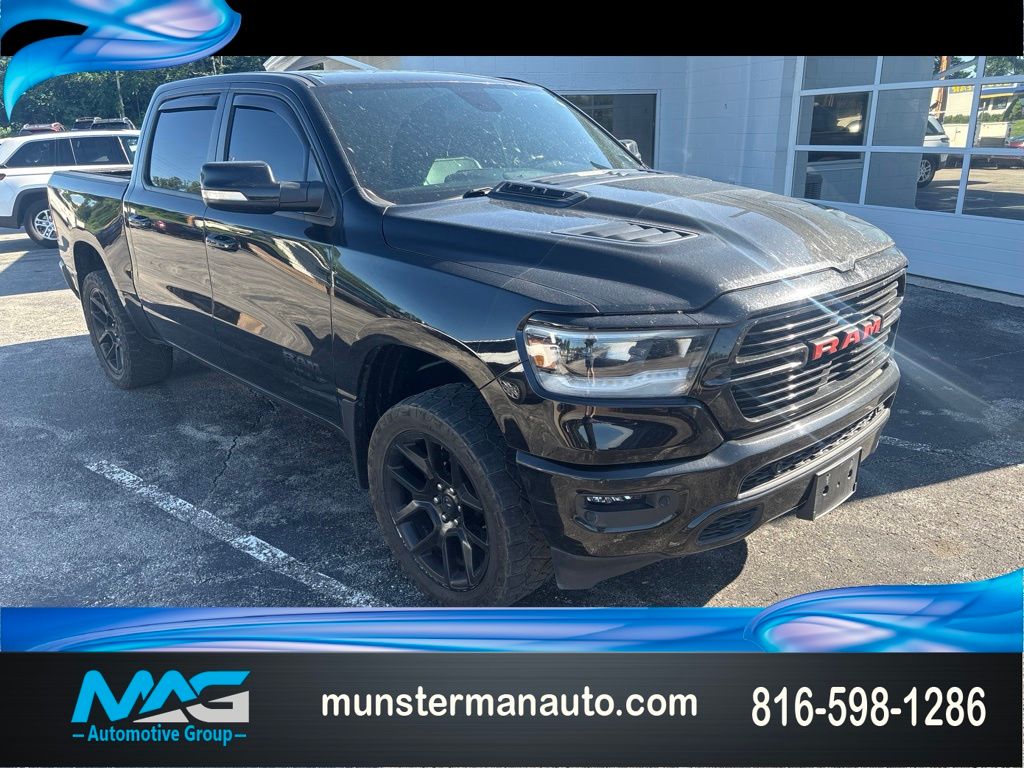 Diamond Black Crystal Pearlcoat 2020 RAM 1500 Rebel Crew Cab 4WD Pickup Truck Four-Wheel Drive 8-Speed Automatic