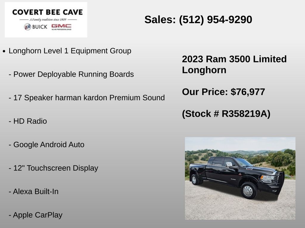 Used Car 2023 Ram 3500  Laramie Longhorn For Sale Under $80,000 In Austin, Texas