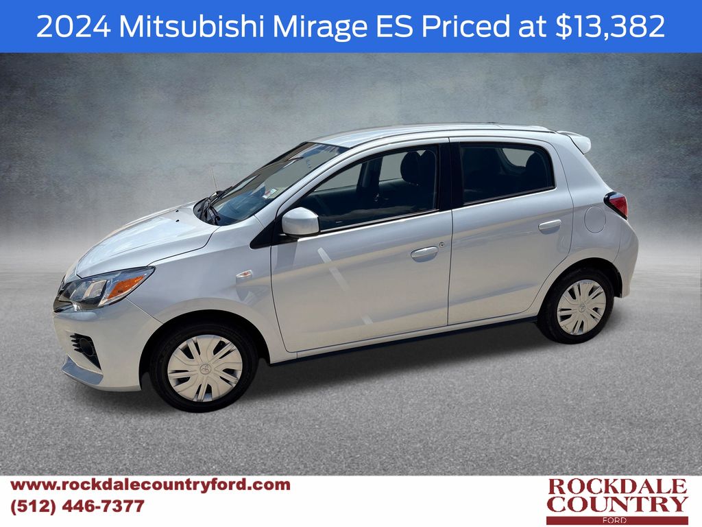 Red 2024 Mitsubishi Mirage Hatchback Front-Wheel Drive Continuously Variable Transmission