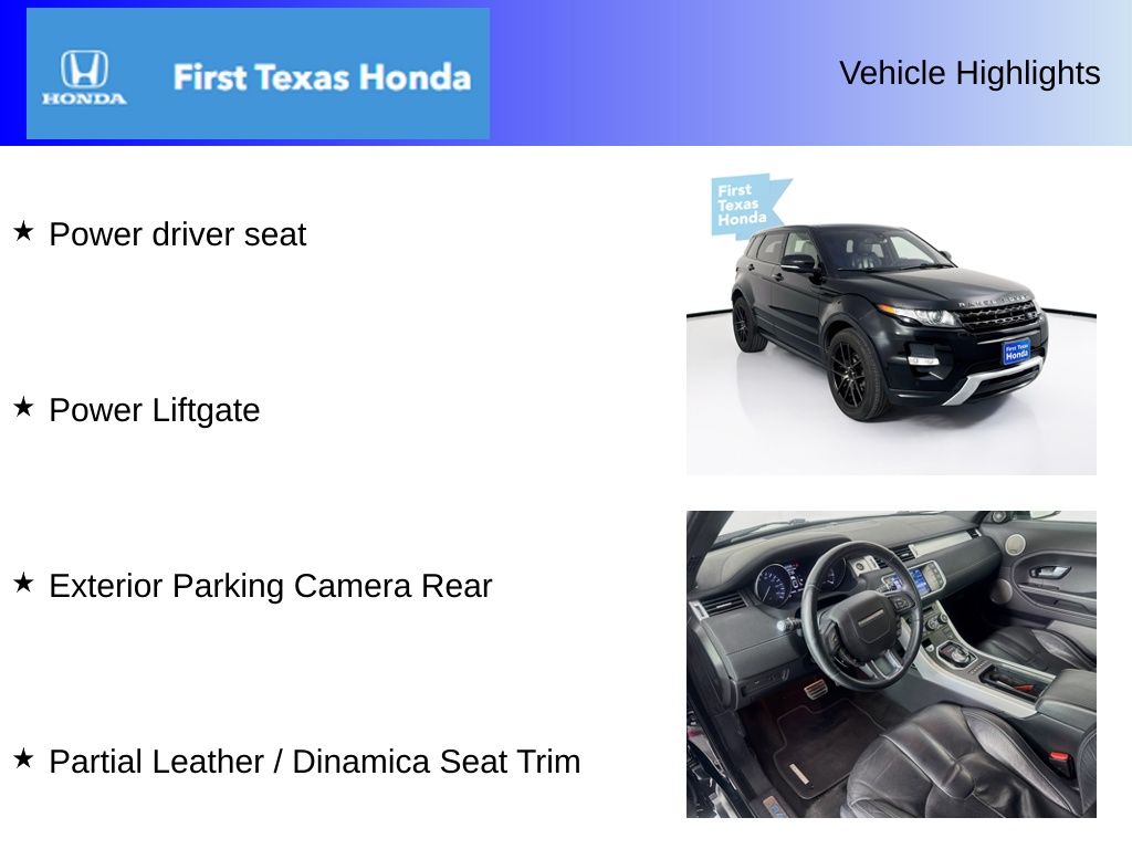 Used Car 2013 Land Rover Range Rover Evoque  Dynamic For Sale Under $12,000 In Austin, Texas