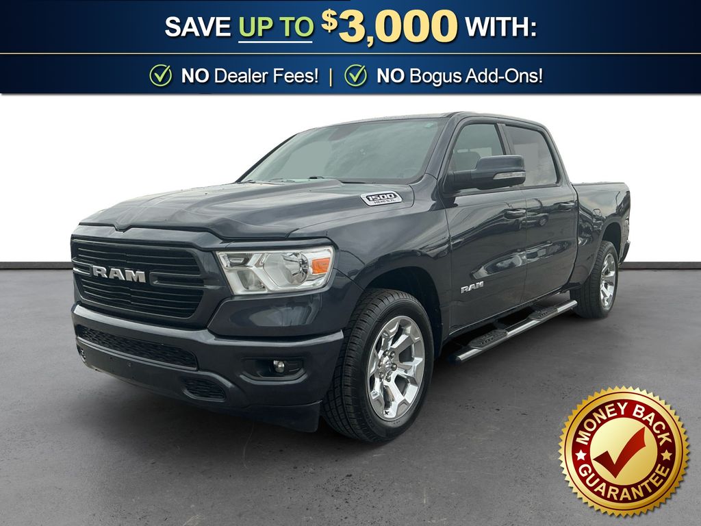Gray (Maximum Steel Metallic Clearcoat) 2020 RAM 1500 Pickup Truck Four-Wheel Drive 8-Speed Automatic
