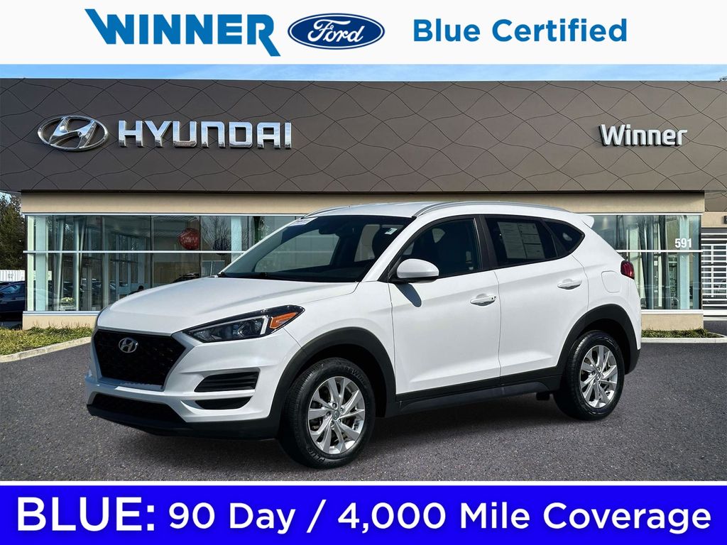 White Cream 2021 Hyundai Tucson SUV / Crossover All-Wheel Drive 6-Speed Automatic
