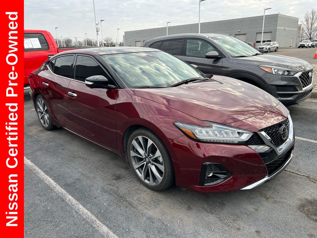 Carnelian Red Tintcoat 2021 Nissan Maxima Platinum FWD Sedan Front-Wheel Drive Continuously Variable Transmission