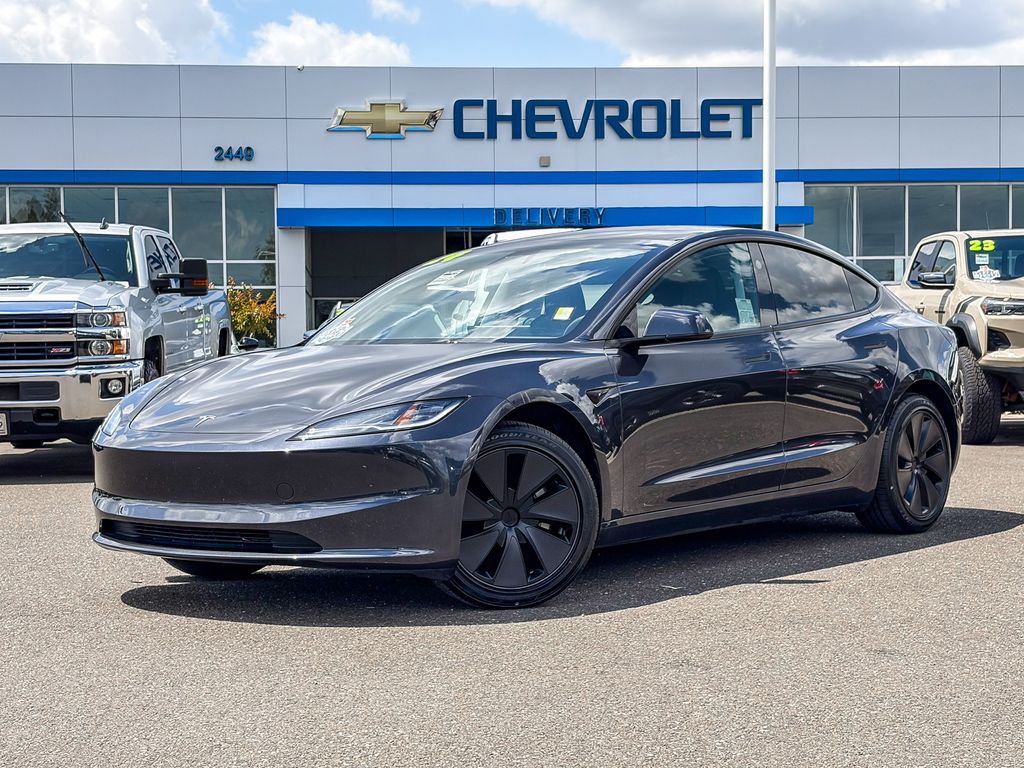 Gray 2024 Tesla Model 3 RWD Sedan Rear-Wheel Drive 1-Speed Automatic