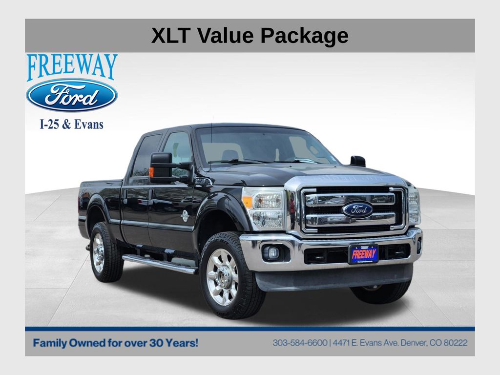 Tuxedo Black Metallic 2013 Ford F-250 Super Duty XLT Crew Cab 4WD Pickup Truck Four-Wheel Drive 6-Speed Automatic Overdrive