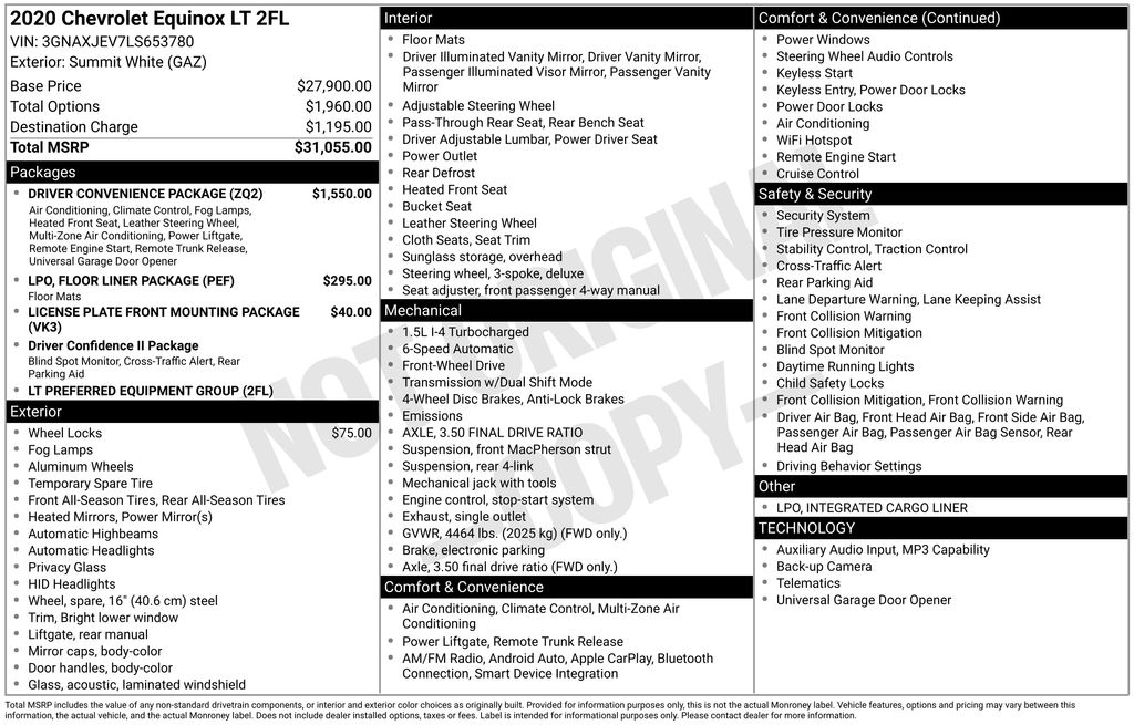 Used 2020 Chevrolet Equinox SUV