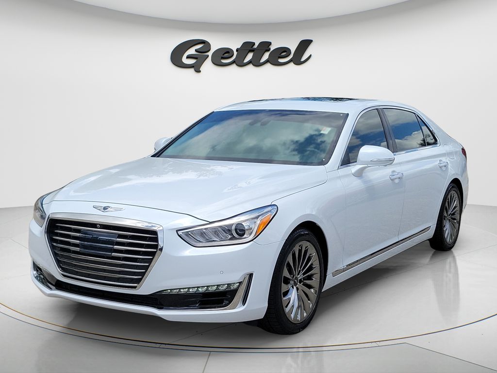 Casablanca White 2017 Genesis G90 Premium Sedan Rear-Wheel Drive 8-Speed Automatic