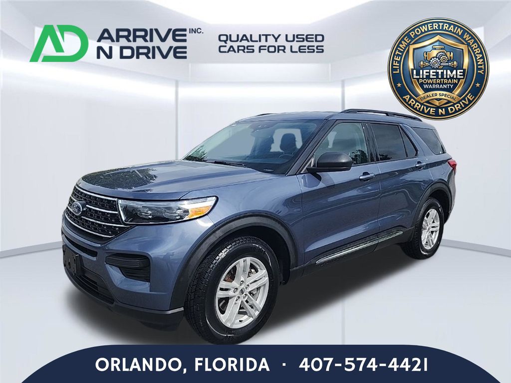 Blue 2021 Ford Explorer SUV / Crossover All-Wheel Drive Automatic