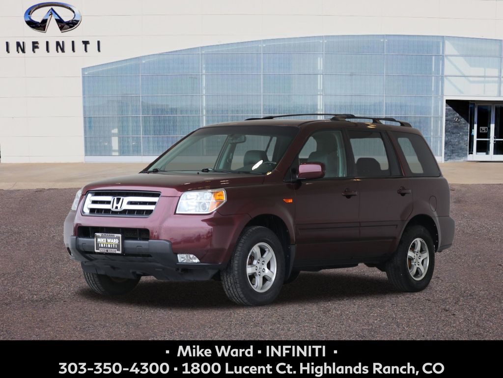 Dark Cherry Pearl 2007 Honda Pilot 4 Dr EX-L 4WD SUV / Crossover Four-Wheel Drive 5-Speed Automatic Overdrive