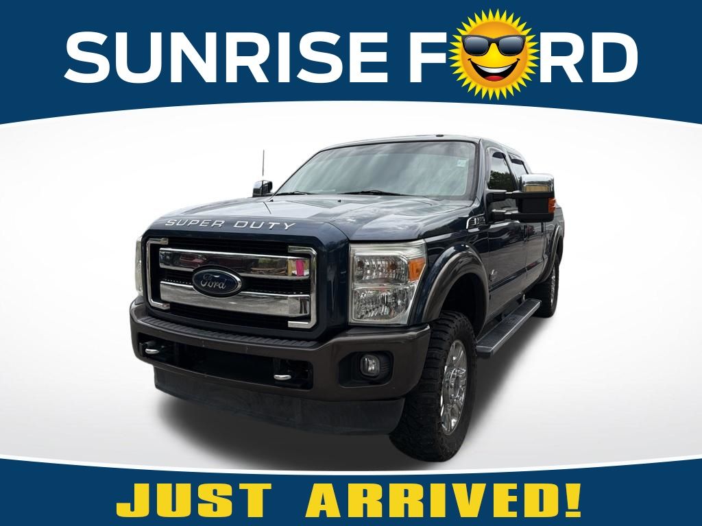 Blue 2016 Ford F-250 Super Duty King Ranch Crew Cab 4WD Pickup Truck Four-Wheel Drive 6-Speed Automatic Overdrive