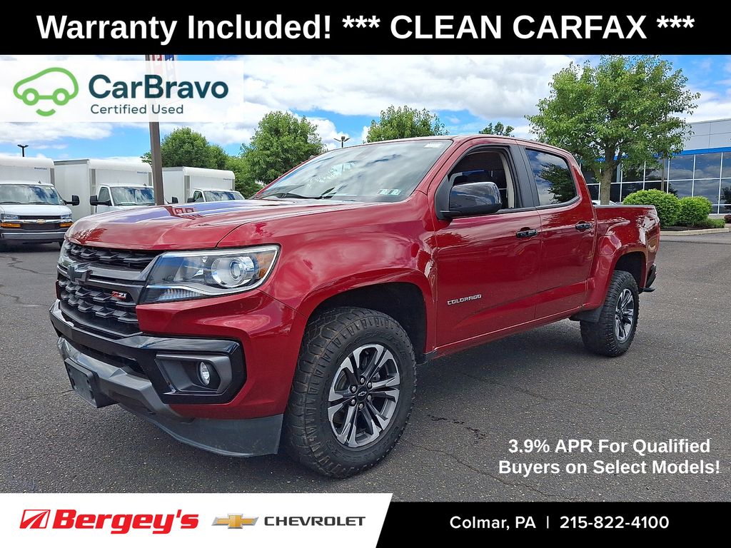 Cherry Red Tintcoat 2021 Chevrolet Colorado Pickup Truck Four-Wheel Drive 8-Speed Automatic