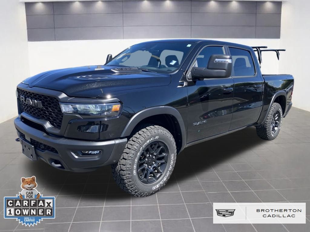 Diamond Black Crystal Pearlcoat 2025 RAM 1500 Pickup Truck Four-Wheel Drive 8-Speed Automatic