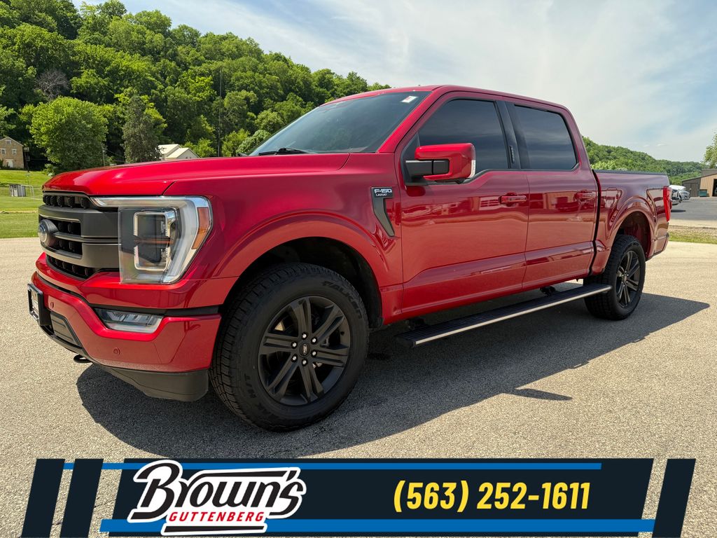 Rapid Red Metallic Tinted Clearcoat 2023 Ford F-150 Lariat SuperCrew 4WD Pickup Truck Four-Wheel Drive Automatic