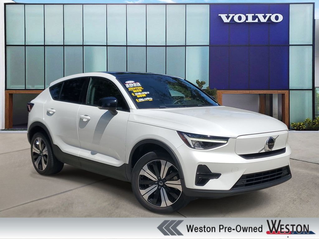Crystal White 2023 Volvo C40 Recharge SUV / Crossover All-Wheel Drive 1-Speed Automatic
