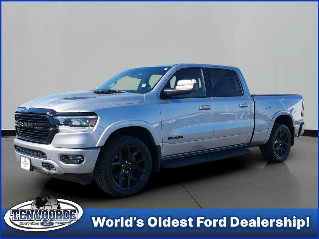 Billet Silver Metallic Clearcoat 2021 RAM 1500 Laramie Crew Cab 4WD Pickup Truck Four-Wheel Drive 8-Speed Automatic