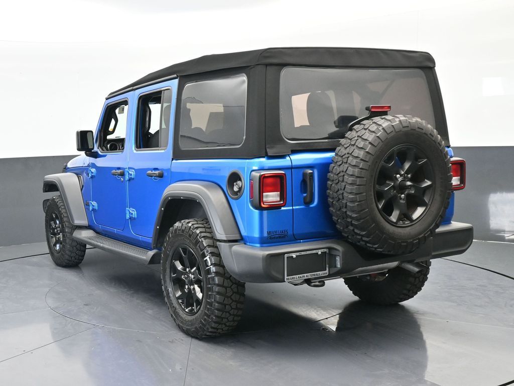 Used 2022 Hydro Blue Pearl Coat Jeep Unlimited Willys image 4