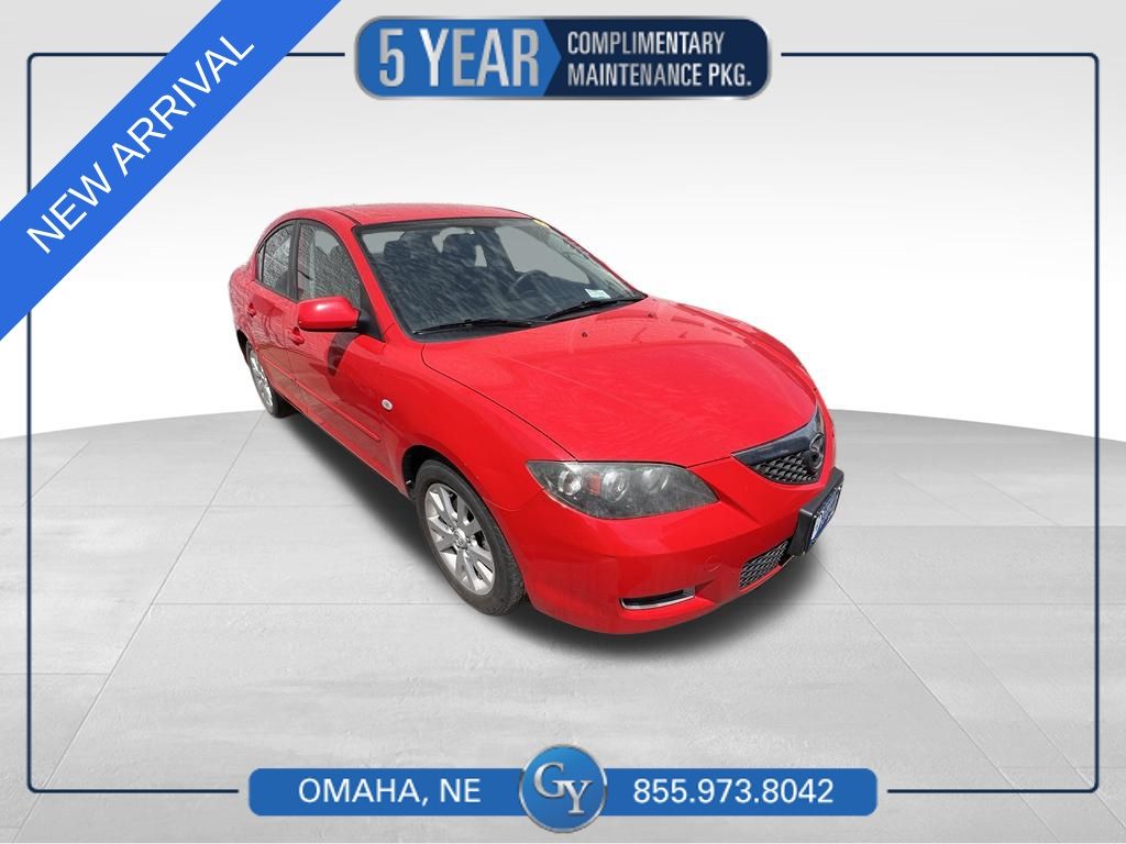 True Red 2007 Mazda MAZDA3 Sedan Front-Wheel Drive 4-Speed Automatic