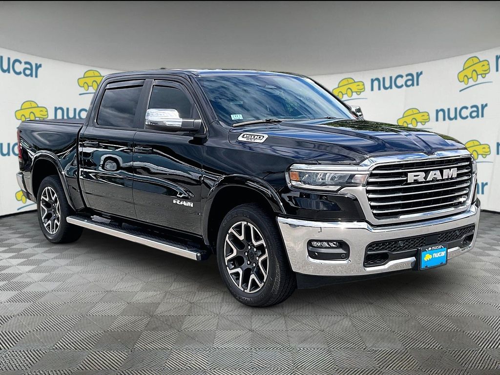 Black 2025 RAM 1500 Pickup Truck Four-Wheel Drive 8-Speed Automatic