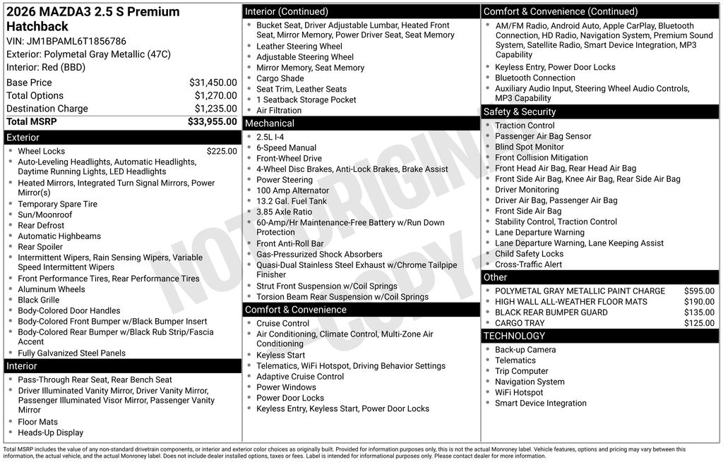 2026 Mazda Mazda3 Premium's photo