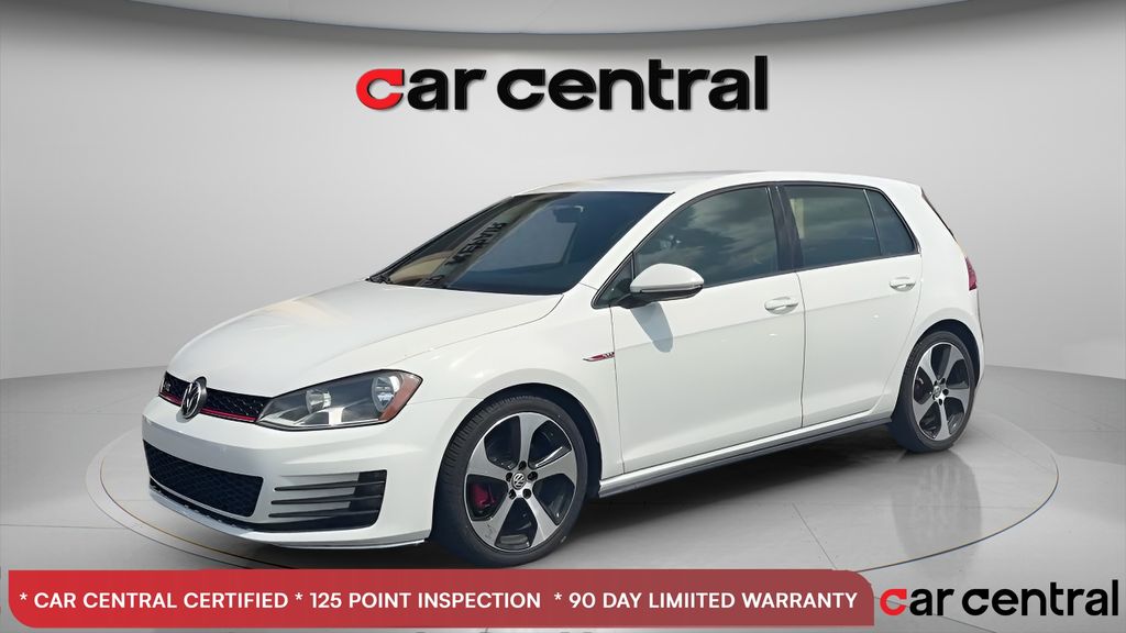 Pure White 2017 Volkswagen Golf GTI Hatchback Front-Wheel Drive 6-Speed Manual