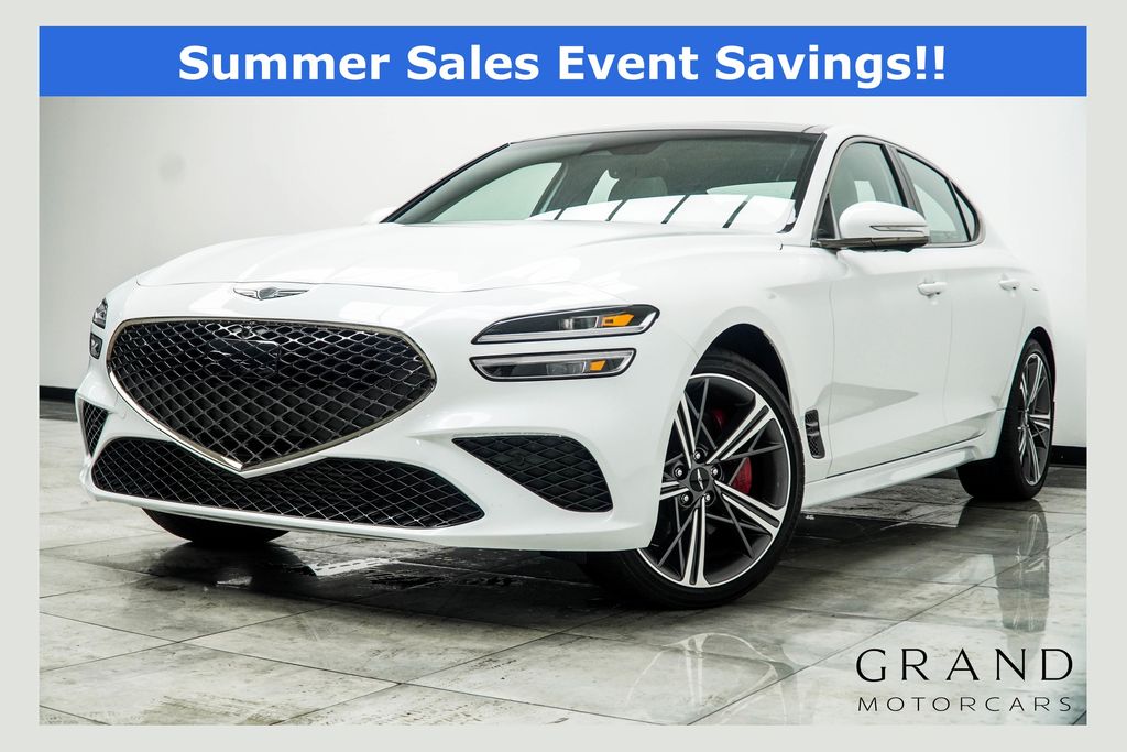 Uyuni White 2025 Genesis G70 Sedan Rear-Wheel Drive 8-Speed Automatic