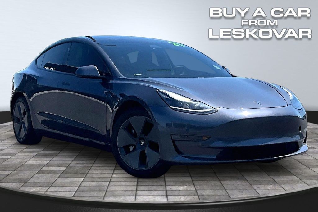 Midnight Silver Metallic 2021 Tesla Model 3 Sedan All-Wheel Drive 1-Speed Automatic