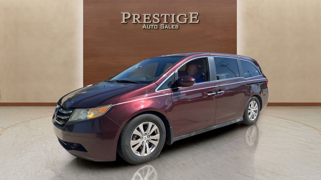 Red 2014 Honda Odyssey EX-L FWD Minivan Front-Wheel Drive 6-Speed Automatic