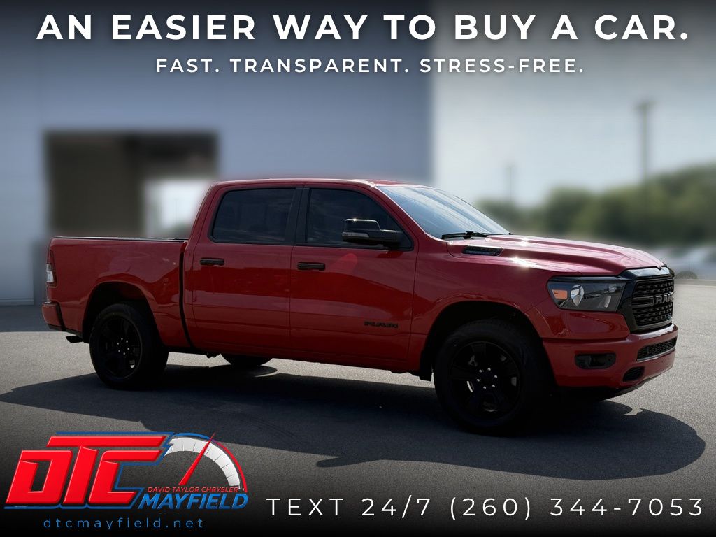 Flame Red Clearcoat 2023 RAM 1500 Pickup Truck Four-Wheel Drive 8-Speed Automatic