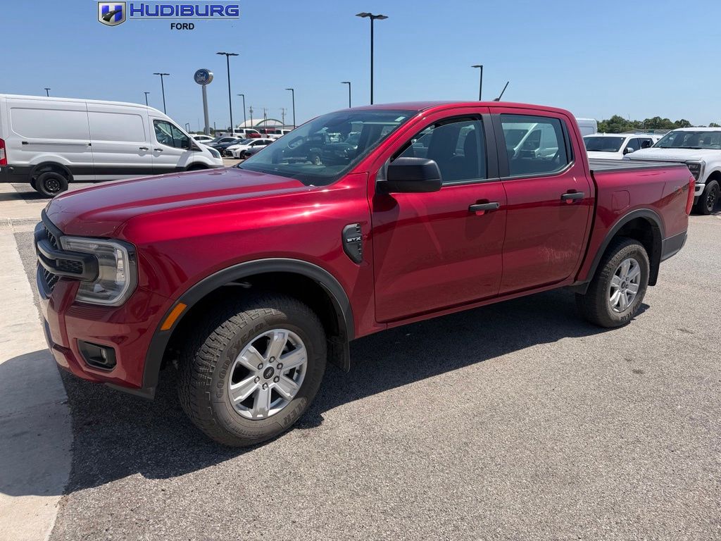 Ruby Red Metallic 2025 Ford Ranger XL SuperCrew 4WD Pickup Truck Four-Wheel Drive Automatic