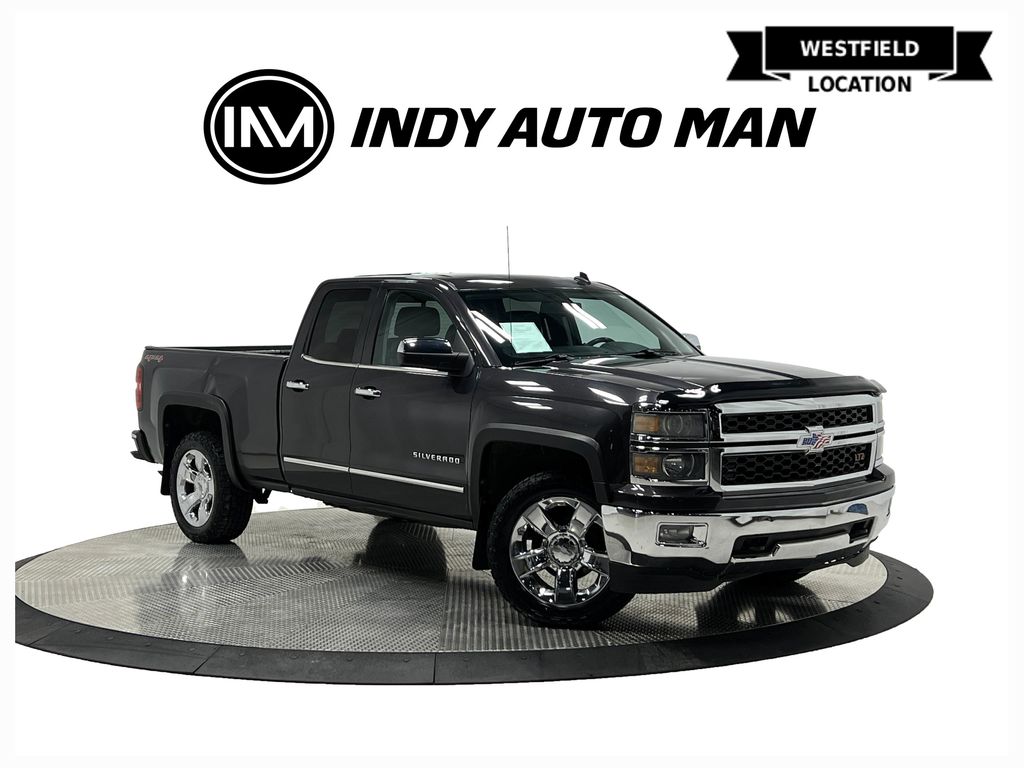 Gray (Tungsten Metallic) 2014 Chevrolet Silverado 1500 LTZ Double Cab 4WD Pickup Truck Four-Wheel Drive 6-Speed Automatic Overdrive