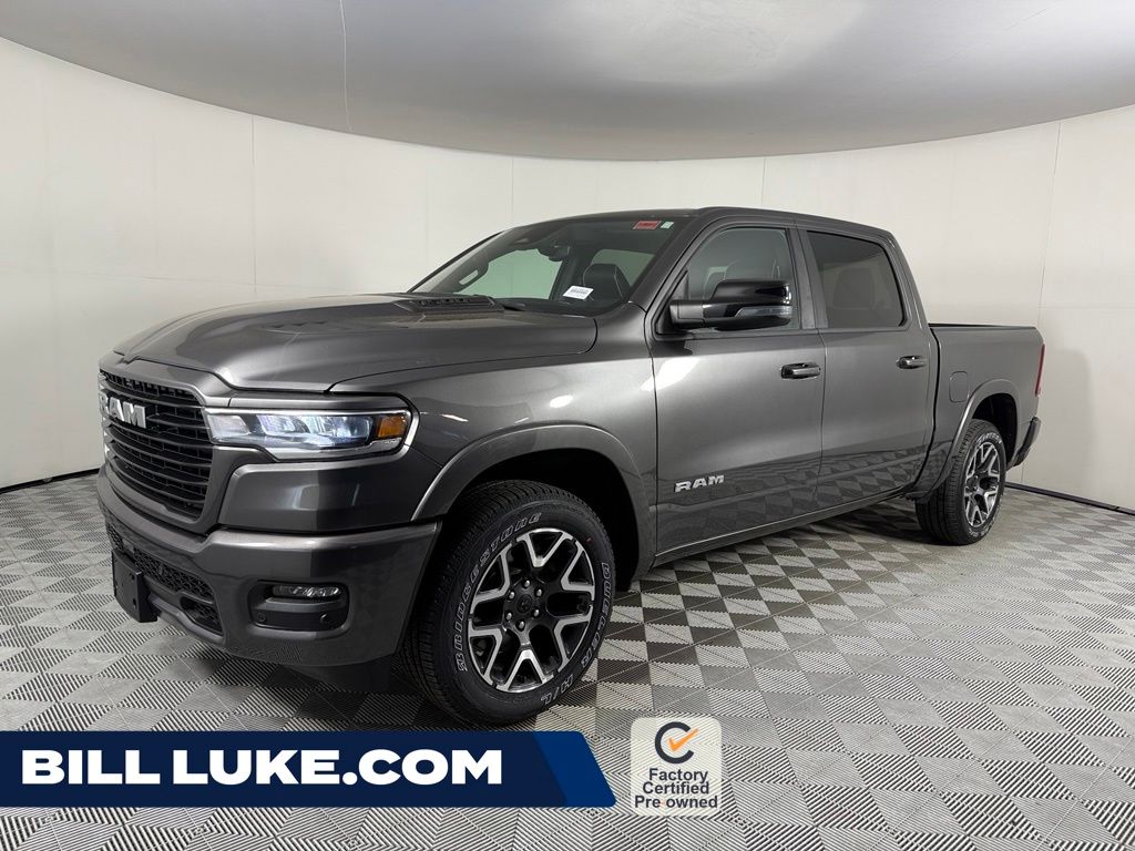 Gray (Granite Crystal Metallic Clearcoat) 2025 RAM 1500 Pickup Truck Four-Wheel Drive 8-Speed Automatic