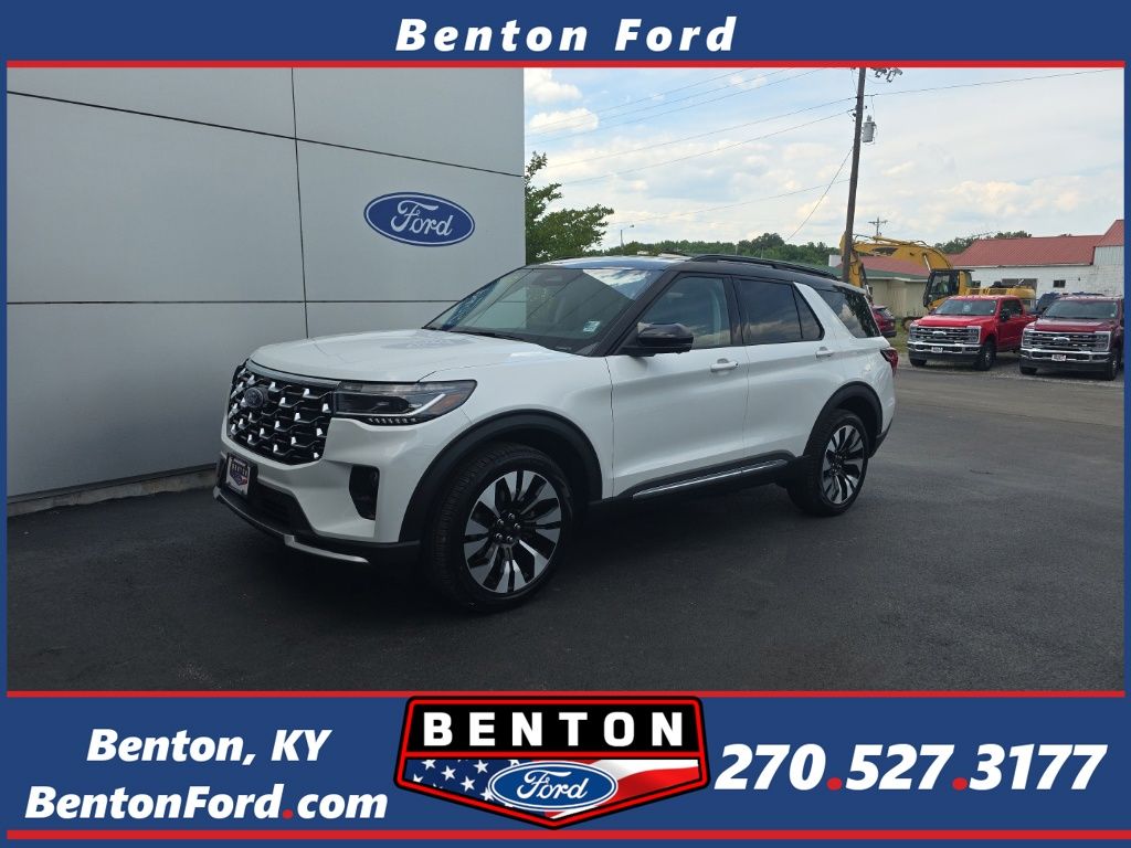 Star White Metallic Tri-Coat 2026 Ford Explorer SUV / Crossover All-Wheel Drive Automatic