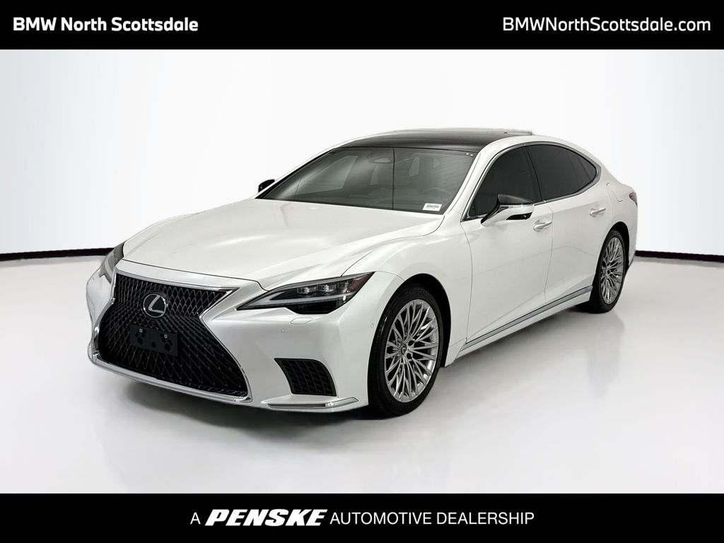White Pearl 2024 Lexus LS 500 RWD Sedan Rear-Wheel Drive Automatic