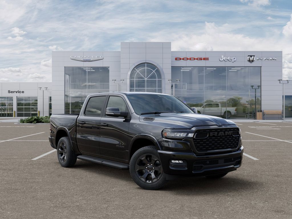 Diamond Black Crystal Pearlcoat 2026 RAM 1500 Big Horn Crew Cab 4WD Pickup Truck Four-Wheel Drive 8-Speed Automatic