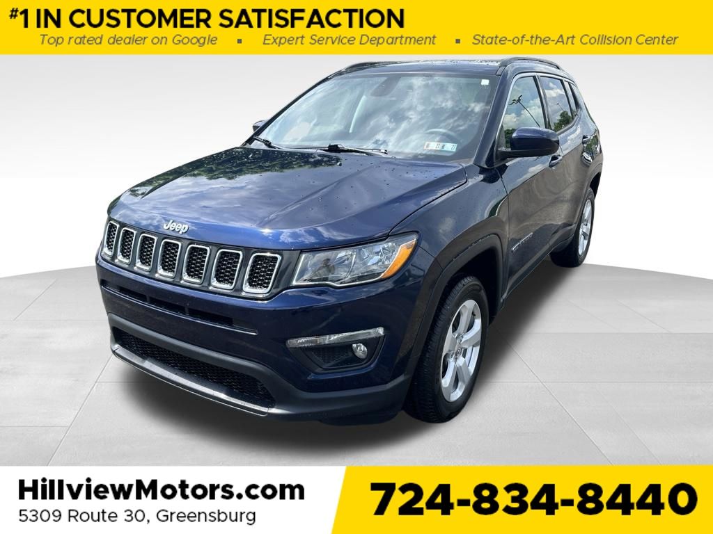 Jazz Blue Pearlcoat 2019 Jeep Compass Latitude 4WD SUV / Crossover Four-Wheel Drive 9-Speed Automatic