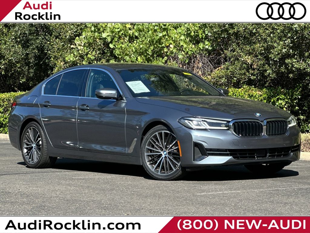 Bluestone Metallic 2021 BMW 5 Series Sedan Rear-Wheel Drive 8-Speed Automatic
