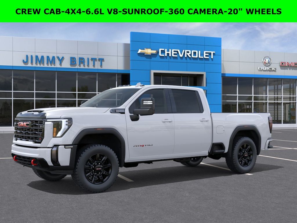 Summit White 2026 GMC Sierra 2500HD AT4 Crew Cab 4WD Pickup Truck Four-Wheel Drive Automatic